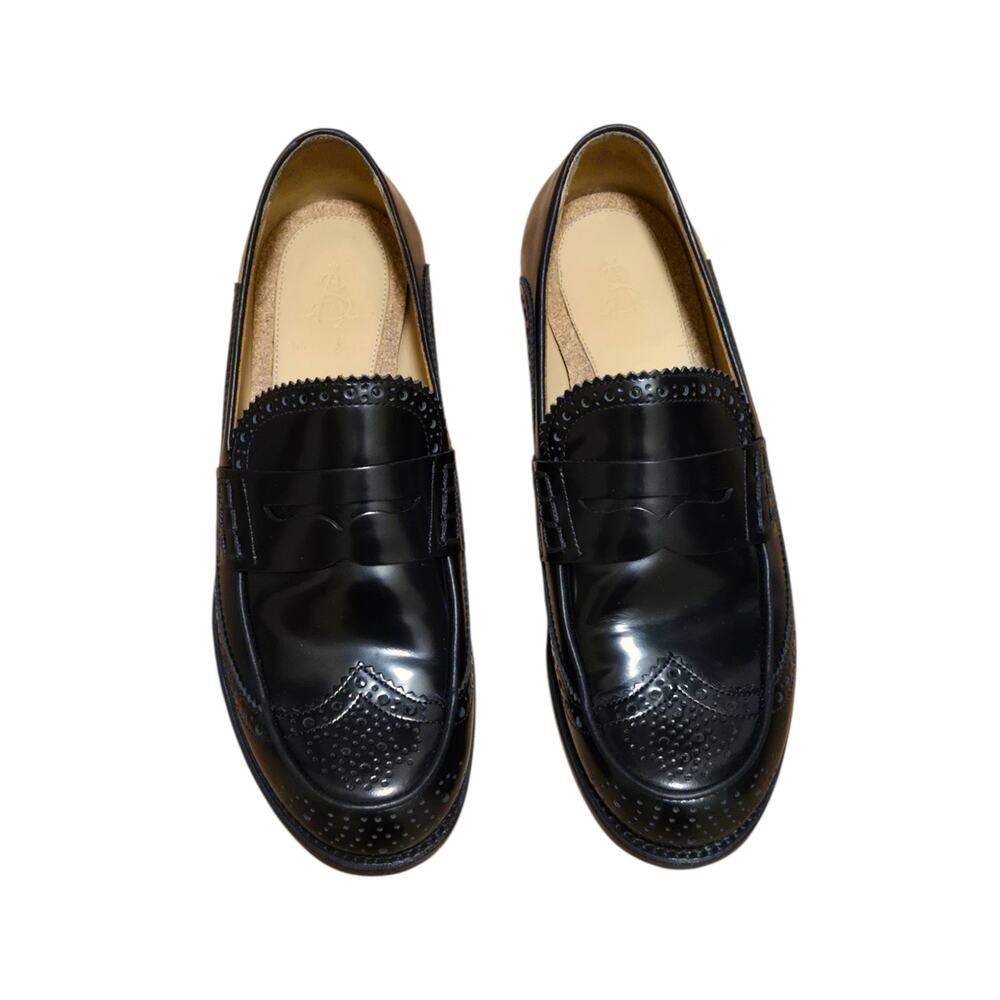 The Office of Angela Scott Black Ms. Penny Patent Leather Loafers EU 38 US 8 - Picture 2 of 9